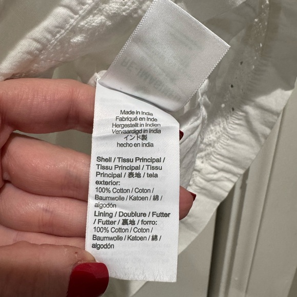 J.Crew V-neck Mini dress with Crochet trim - Picture 8 of 13